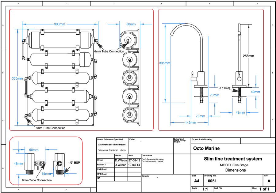 slimline 5 stage drinking water system
